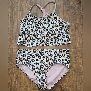 Justice Leopard Print Bikini Set, Kids' size 12